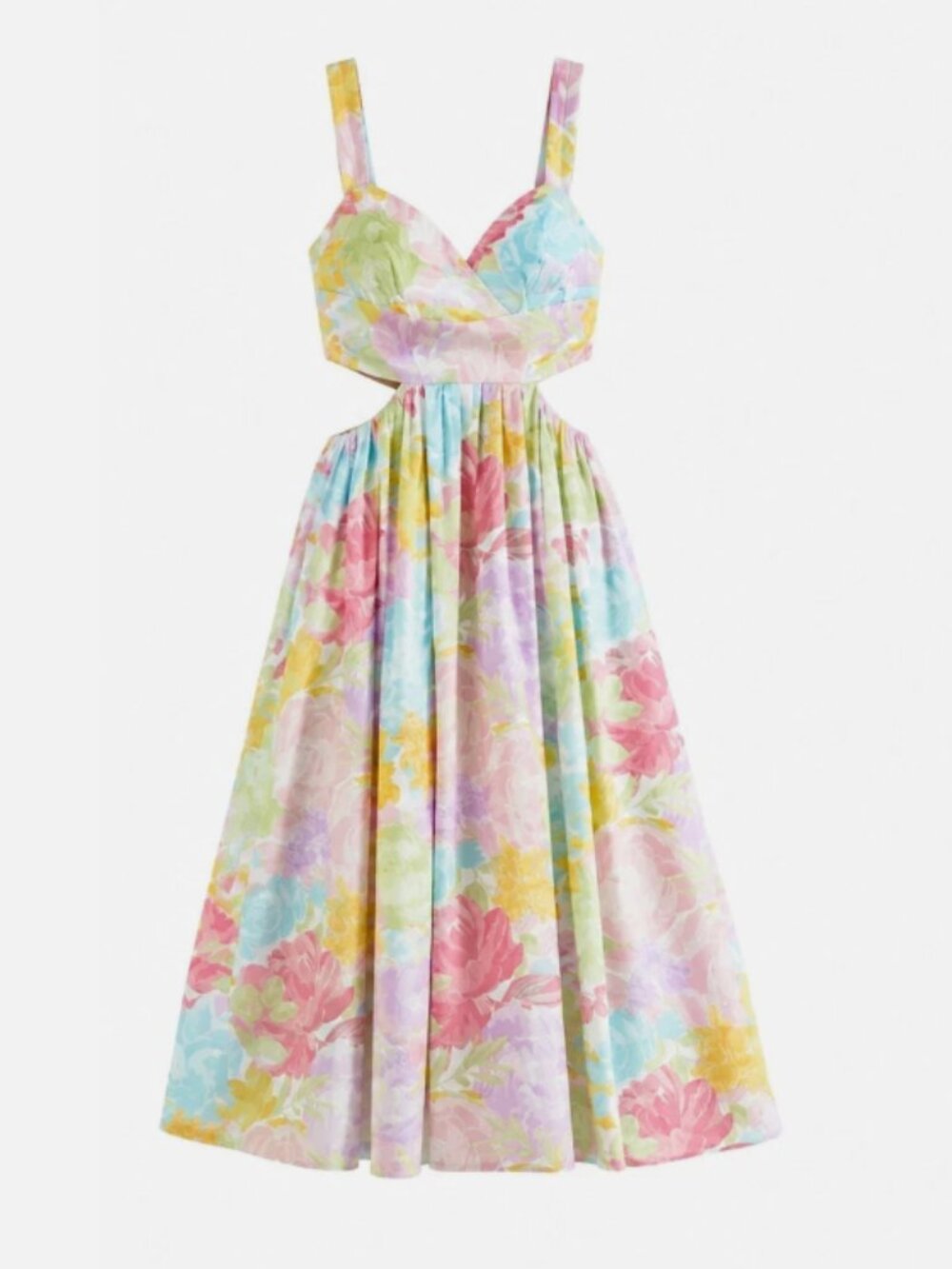 [NWT] Mestiza New York Watercolor Peony Giselle Midi Dress; Size 10 (Women's)